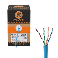 Витая пара U/UTP Cat5e PVC 4х2х0,50 24AWG 305м синий Евкабель EDS004097