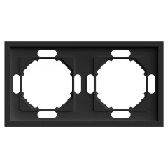 Рамка 2-местная, серия эмили, черный уголь, soft touch STEKKER 49859