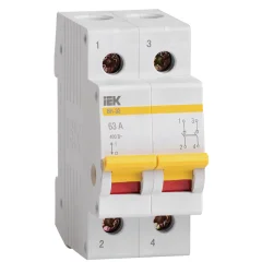 Выключатель нагрузки (мини-рубильник) ВН-32 2Р 63А IEK MNV10-2-063