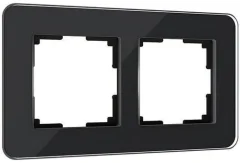 Рамка на 2 поста Elite (черный, стекло) W0022448 Werkel a063820