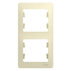 GLOSSA 2-постовая РАМКА, вертикальная, БЕЖЕВЫЙ Systeme Electric GSL000206
