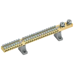 Шина N "ноль" на двух угл. изол. 200А ШНИ-10х18-48-L2-С IEK YNN30-48-C2-K03