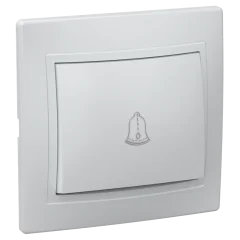 KVARTA Выключ. 1-кл. кноп. 10А ВСк10-1-0-КБ бел. IEK EVK13-K01-10-DM