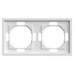 Рамка 2-местная (белый фарфор) soft touch Эмили STEKKER 49885