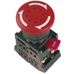 Кнопка AE-22 "Грибок" с фикс.красн.d22мм 240В 1з+1р IEK BBG10-AE-K04