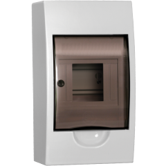 Корпус пластиковый ЩРН-П-4 черн. прозр. дверь IP41 GENERICA MKP12-N-04-41-G