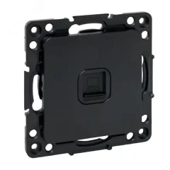 Стокгольм Механизм Розетки RJ-45 1-местной черный EKF EZK01-035-10