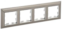 BRITE Рамка 4 поста РУ-4-Бр хром/никель IEK BR-M42-12-4-K23