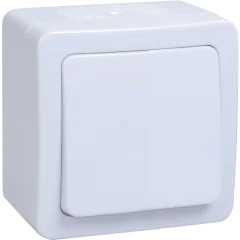 Выключатель 1-клавишный для открытой установки ВС20-1-0-ГПБ IP54 ГЕРМЕС PLUS (цвет клавиши: белый) I