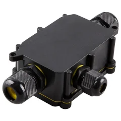 Коробка распаячная LD523 140х78х36 водонепроницаемая 3 выхода 450В черная IP68 STEKKER 49121