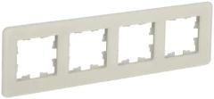 BRITE Рамка 4 поста РУ-4-2-Бр стекло песчаный RE IEK BR-M42-G-41-K98