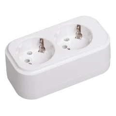 Розетка переносная разб. К02 2 места CLASSIC IEK KYP11-16-02-00-Z