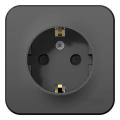 BLANCA розетка наружная с заземлением со шторками, 16А, 250В, антрацит Systeme Electric BLNRA011106