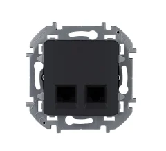 Двойная розетка RJ 45 - категория 5e - UTP - INSPIRIA - антрацит Legrand 673838