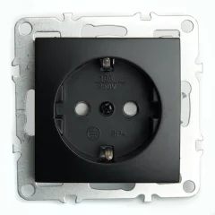 Розетка 1-местная c/з (механизм), , PST16-9110-03, 250В, 16А с защитной шторкой, серия Эрна, STEKKER