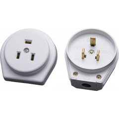 Вилка с розеткой разборные для плит c/з, PPG32-50-20, белый STEKKER 39016