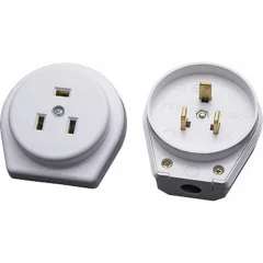 Вилка с розеткой разборные для плит c/з, PPG32-50-20, белый STEKKER 39016