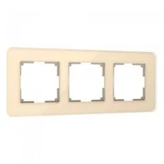 Рамка из стекла на 3 поста Elite айвори W0032443 Werkel a057884