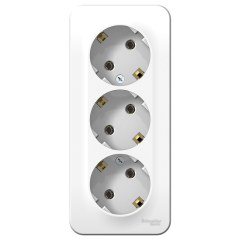 BLANCA О/У РОЗЕТКА 3-я с заземлением без шторок ИЗОЛ.ПЛ 16А, 250В, БЕЛЫЙ BLNRA01031 Systeme Electric