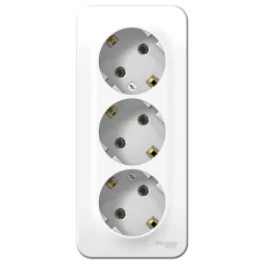 BLANCA О/У РОЗЕТКА 3-я с заземлением без шторок ИЗОЛ.ПЛ 16А, 250В, БЕЛЫЙ BLNRA01031 Systeme Electric