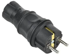 Вилка прямая 16А IP44 черная GENERICA EVK20-016-01-44-K02-G