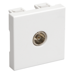 РКТ-20-00-П Розетка TV оконечная (на 2 модуля) ПРАЙМЕР белая IEK CKK-40D-TV1-K01