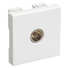 РКТ-20-00-П Розетка TV оконечная (на 2 модуля) ПРАЙМЕР белая IEK CKK-40D-TV1-K01