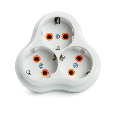 Разветвитель сетевой 3-местный с/з, ADP16-23-21, белый, STEKKER 49165