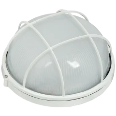 Светильник НПП1102 белый/круг с реш. 100Вт IP54 IEK LNPP0-1102-1-100-K01