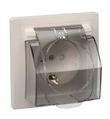 KVARTA Роз. с з/к/ш IP44 16А кер РСбш11-3-ККБ-44 бел. IEK ERK71-K01-10-DM-44