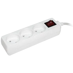 Удлинитель У3К-выкл. 3 места 2P/5метров 2х0.75мм2 10А/250 IEK WYP10-06-03-05-K-N