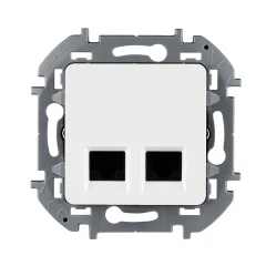 Розетка компьютерная двойная RJ45 категория 5e UTP - Inspiria - белый Legrand 673835
