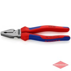 Плоскогубцы комбинированные особой мощности, 200 мм, фосфатированные, 2-комп ручки, SB KN-020 KNIPEX