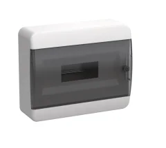 TEKFOR Корпус пластиковый ЩРН-П-12 IP41 черная прозрачная дверь IEK TF5-KP12-N-12-41-K01-K03