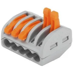 Клеммник 5 (одножильных или многожильных) х 0,08-4 мм 32A Cu [уп. 40шт] WAGO 222-415