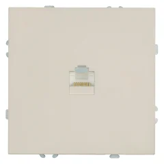 Розетка компьютерная 1-местная RJ-45 (механизм), серия Эмили, RST00-5117-08, кашемир, soft touch 498