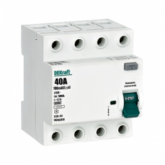 ВДТ 4P 40А 100мА тип AC 6кА УЗО-03 нов. DEKraft 14243dek