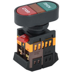 Кнопка APВВ-22N "Пуск-Стоп" d22мм неон/240В 1з+1р IEK BBD11-APBB-K51