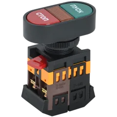 Кнопка APВВ-22N "Пуск-Стоп" d22мм неон/240В 1з+1р IEK BBD11-APBB-K51