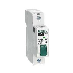 Авт. выкл. 1Р 50А х-ка D ВА-103 6кА нов. DEKraft 12342DEK