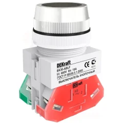 Выкл. кноп. ABLF D30 ЧЕРНЫЙ 220В ВK-30 DEKraft 25042DEK