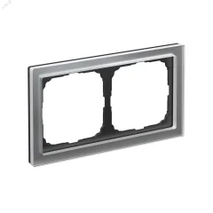 ARTGALLERY PURE 2-постовая РАМКА, ОРГАНИЧЕСКОЕ СТЕКЛО АЛЮМИНИЙ Systeme Electric GAL320302