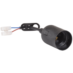 Ппл27-04-К52 Патрон подвесной с шнуром, пластик, Е27, черный (50 шт), стикер на изделии, EPP14-0 IEK