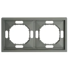 Рамка 2-местная (платиново-серый) soft touch Эмили STEKKER 49963