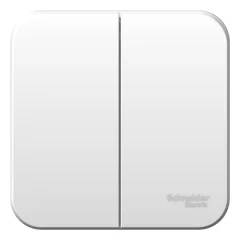 BLANCA О/У 2-клавишный ВЫКЛЮЧАТЕЛЬ (сх.5) ИЗОЛ.ПЛ., 10А, 250В,БЕЛЫЙ Systeme Electric BLNVA105011