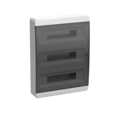 TEKFOR Корпус пластиковый ЩРН-П-54 IP41 черная прозрачная дверь IEK TF5-KP12-N-54-41-K01-K03
