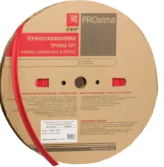 Термоусаживаемая трубка ТУТ нг 25/12,5 красная рулон PROxima EKF tut-25-r