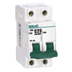 ВА-103 автоматический выключатель 2-полюсный 16А 6кА (хар-ка С) Schneider Electric DEKraft 12074DEK