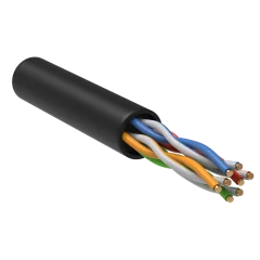 Витая пара U/UTP кат. 5E 4 пары LDPE 1м чер. GENERICA BC3-C5E04-139-305-G