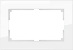 Рамка для двойной розетки (белый,стекло) Favorit W0081101 Werkel a051191